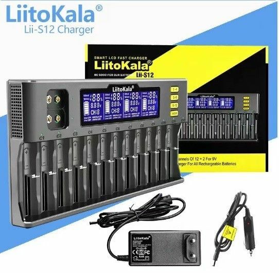 新品 充電器 Liitokala Lii-S12 リチウムイオン ニッケル水素 ニッケルカドミウム 電池