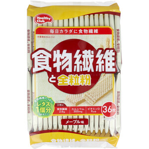 まとめ得 ※ヘルシークラブ 食物繊維と全粒粉ウエハース メープル味 36枚入 x [6個] /k