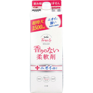 まとめ得 ファーファ フリー&(フリーアンド) 香りのない柔軟剤 無香料 詰替用 1500mL x [3個] /k