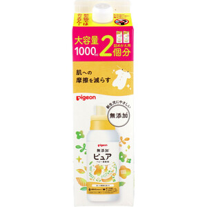 まとめ得 ピジョン 無添加ピュア ベビー柔軟剤 フラワーの香り 詰替用 大容量 2個分 1000mL x [3個] /k