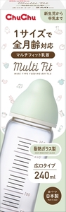 チュチュ マルチフィット広口タイプ 耐熱ガラス製ほ乳瓶２４０ｍＬ ジェクス ベビー用品 /h