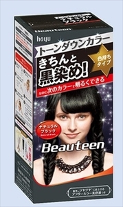 まとめ得 Beauteen（ビューティーン） トーンダウンカラー ナチュラルブラック ヘアカラー・黒髪用 x [5個] /h