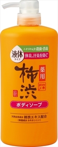 まとめ得 四季折々 薬用 柿渋 ボディソープ 本体 ６００ｍｌ 熊野油脂 ボディソープ x [4個] /h