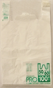 まとめ得 Ｙ－１０Ｈレジ袋ＮＯ６０／５０ １００枚 白 日本サニパック ポリ袋・レジ袋 x [5個] /h