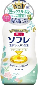 まとめ得 薬用ソフレ 濃厚しっとり入浴液 リラックスサボンの香り ４８０ｍｌ バスクリン 入浴剤 x [5個] /h