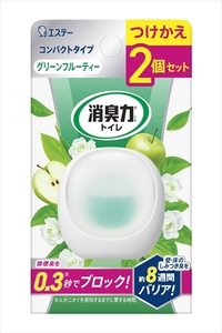 まとめ得 消臭力 コンパクト トイレ用 つけかえ２個セット グリーンフルーティー 芳香剤・トイレ用 x [2個] /h