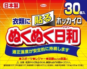 まとめ得 ホッカイロ ぬくぬく日和 貼るレギュラー３０個 興和 カイロ x [4個] /h