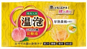 まとめ得 温泡こだわり桃炭酸湯甘熟黄桃１錠 アース製薬 入浴剤 x [50個] /h