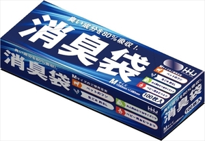 まとめ得 AS05 消臭袋Mサイズ 100枚 ハウスホールドジャパン ポリ袋・レジ袋 x [5個] /h