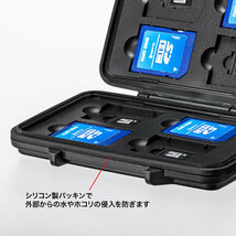 【5個セット】 サンワサプライ 防水・防塵メモリーカードケース(SDカード、microSDカード用) FC-MMC29BKX5 /l_画像5