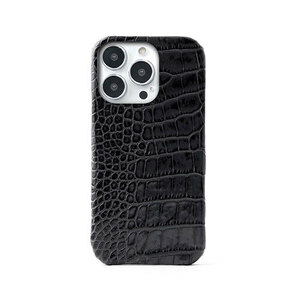 abbi SIGNATURE LIPARI イタリアンレザーバックカバー for iPhone 14 Pro ブラック 背面カバー型 ABS24081i14PBK /l