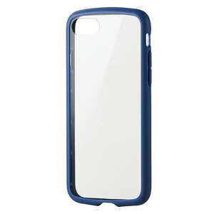 エレコム iPhone SE 第3世代 TOUGH SLIM LITE フレームカラー 背面ガラス ネイビー PM-A22STSLFCGNV /l