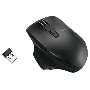 Digiote geo hand . Fit make car b body wireless quiet sound 5 button BlueLED mouse black MUS-RKF155BK /l