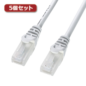 サンワサプライ カテゴリ7LANケーブル CAT5eギガビット対応 20m ホワイト LA-Y5TS-20X5 /l