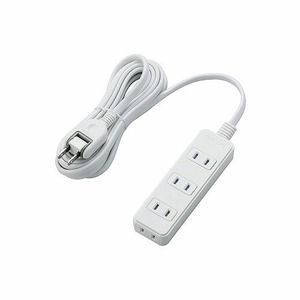 まとめ得 エレコム　ほこりシャッター付き電源タップ 3m 2ピン 4個口 ホワイト T-ST02-22430WH x [2個] /l