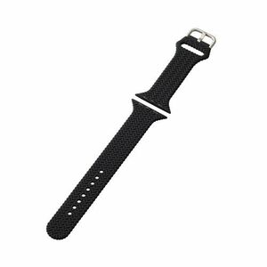 エレコム Apple Watch用 シリコンバンド 編込デザインタイプ (49/45/44/42mm) ブラック AW-45BDSCBBK /l