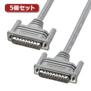 【5本セット】 サンワサプライ RS-232Cケーブル 25pin/モデム TA 切替器 5m KRS-003K2X5 /l