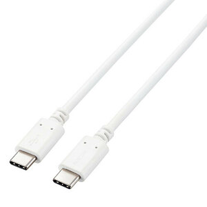まとめ得 エレコム USB2.0ケーブル(認証品、USB Type-C(TM) to USB Type-C(TM)) 1m ホワイト U2C-CC5PC10NWH x [2個] /l
