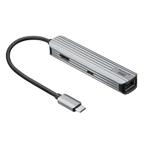 まとめ得 サンワサプライ USB Type-Cマルチ変換アダプタ HDMI+LAN付 ケーブル15cm USB-3TCHLP7S x [2個] /l
