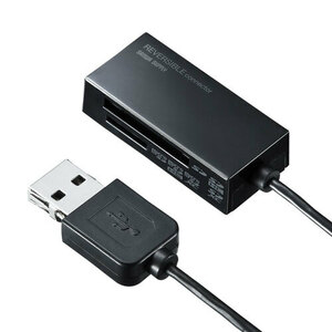 まとめ得 サンワサプライ USB2.0 カードリーダー ブラック ADR-MSDU3BKN x [2個] /l
