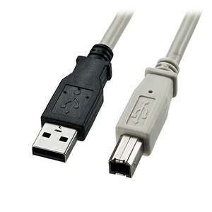 【5本セット】 サンワサプライ USB2.0ケーブル ライトグレー 1.5m KU20-15K2X5 /l