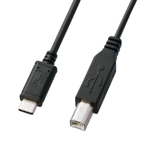 まとめ得 サンワサプライ USB2.0 Type-C-Bケーブル 1m ブラック KU-CB10 x [2個] /l