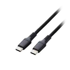 エレコム タイプC ケーブル ( USB Type-C to C ) 0.5m ナイロンメッシュ ブラック MPA-CC5PS05BK /l