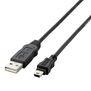 まとめ得 エレコム RoHS対応USBケーブル/A-ミニB/0.5m/ブラック USB-ECOM505 x [2個] /l