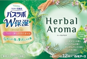 まとめ得 ＨＥＲＳバスラボ Ｗ保湿 Ｈｅｒｂａｌ Ａｒｏｍａ １２錠入 白元アース 入浴剤 x [6個] /h