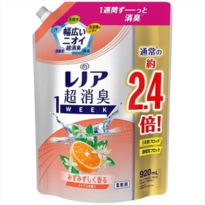 まとめ得 レノア超消臭１ｗｅｅｋみずみずしく香るシトラスの香りつめかえ用特大サイズ Ｐ＆Ｇ 柔軟剤 x [6個] /h