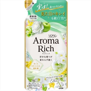 まとめ得 ソフラン アロマリッチ エリー つめかえ用 ３８０ｍｌ ライオン 衣料用洗剤 x [5個] /h