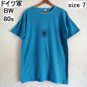 実物 80s ドイツ軍 BW トレーニング 鹿の子 Tシャツ 7 西ドイツ 連邦軍★ジャーマントレーナー ユーロ ミリタリー 古着 vintage ドイツ代表