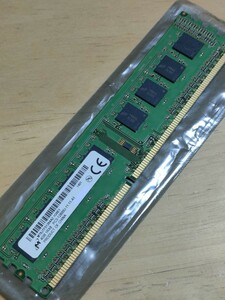 ●Micron 4GB 1枚●1.5V●PC3-12800U-11-11-A1●DDR3-1600●1Rx8●240pin DIMM●MT8JTF51264AZ-1G6E1 1401●マイクロン●