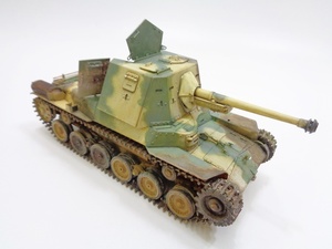  fine mold 1/35 three type . tank ho niIII 3 plastic model has painted final product model large Japan . country land army against tank self-propelled artillery WW2 second next world large war . vessel 