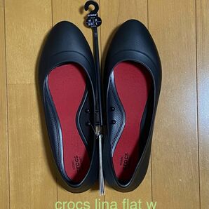 Crocs Lina Flat W black W8（24.0cm） クロックス リナ フラット ウィメン レディース ブラック