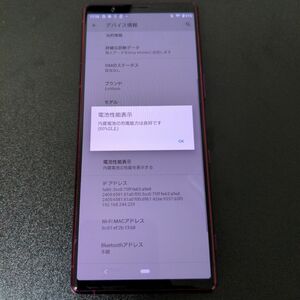 Xperia5 レッド Simフリー　64GB 付属品なし Xperia SIMフリー SONY