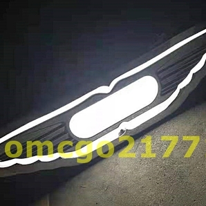 激安 高品質 日野 ふそう ISUZU フロント アンドン 大型 中型  バスマーク 鏡面 ステンレス製 ライト付き デコトラ レトロ 1Pの画像6