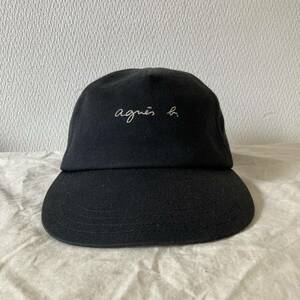 フランス製 agnes b アニエスベー CAP 帽子 黒