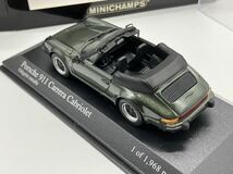 ミニチャンプス 1/43 ポルシェ 「430062035」Porsche911 CarreraCabrioiet 1983 Green metallic_画像5