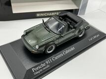 ミニチャンプス 1/43 ポルシェ 「430062035」Porsche911 CarreraCabrioiet 1983 Green metallic_画像4