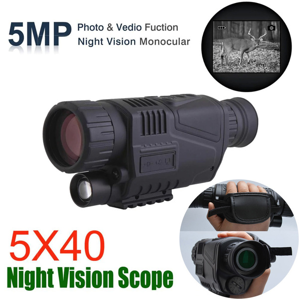 5X40デジタルナイトビジョン　赤外線暗視スコープカメラ　単眼鏡【訳あり品】