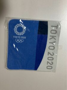 東京2020オリンピック　ブルー　青　五輪　ハンドタオル　タオル　ハンカチ 日本万国博覧会
