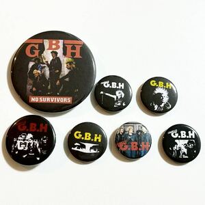 ☆新品☆GBH ハードコア パンク バッジ(検)Discharge The Exploited Disorder Chaos UK Vice Squad Crass Amebix Crust 666 ライダース #1