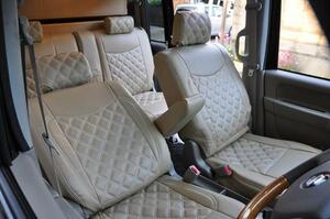 2012.5~ DA64W Every Wagon quilt leather seat cover beige 