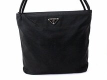 良品☆PRADA【プラダ】トートバッグ☆ブラック×シルバー金具☆ナイロン☆レザー☆テスート☆ロゴ☆メンズ☆レディース☆_画像1