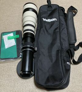 ☆極上美品☆スリービーチ THREE BEACH BIG 808ZE 800-1250mm F9.9-15.8 超望遠レンズ Velbon ベルボン 未使用 三脚ケース #53+ベネトン付