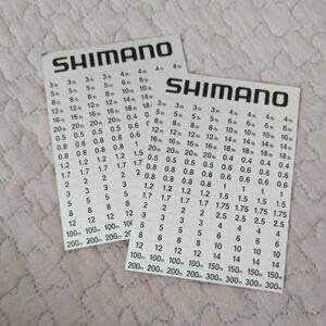 SHIMANO号数ステッカー