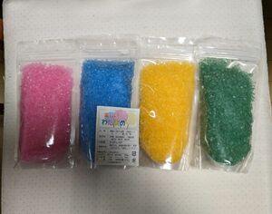 綿あめ　色ザラメ　ピンク　水色　黄色　緑色 　各200g　４色