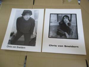 2枚セット　宣伝用ポートレイト　CHRIS VON SNEIDERN クリス・フォン・スナイダーン　パワーポップ