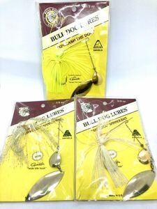 絶版 オールド ブルドック BULL DOG LURES スピナーベイト 3/8oz 3個セット ブラックバス 送料無料